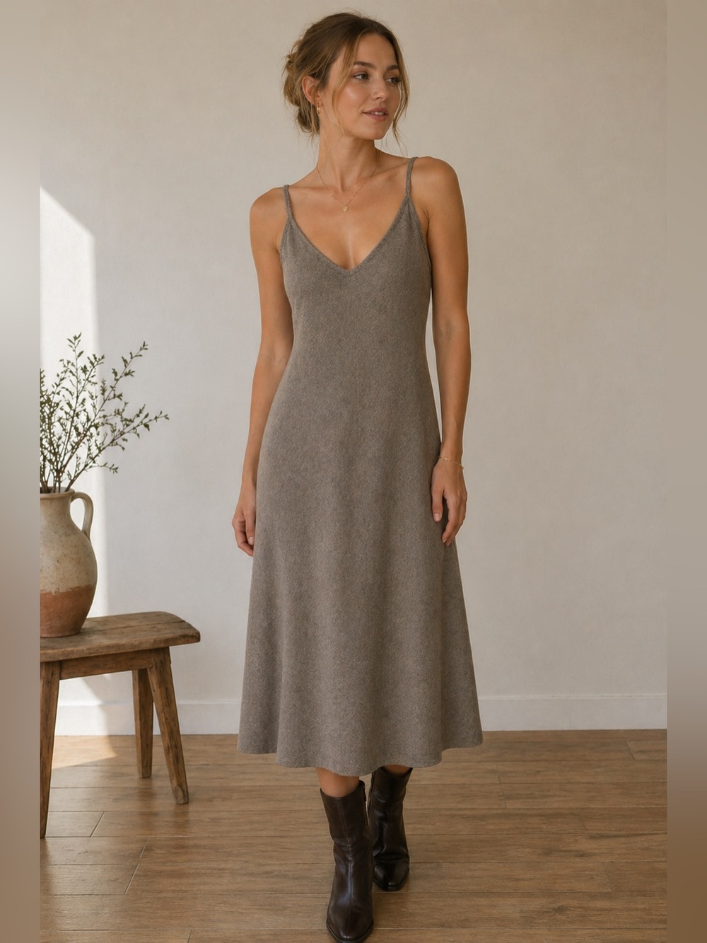Elizabeth and James 100% Wool Midi Dress. Silk‎ blend lining.